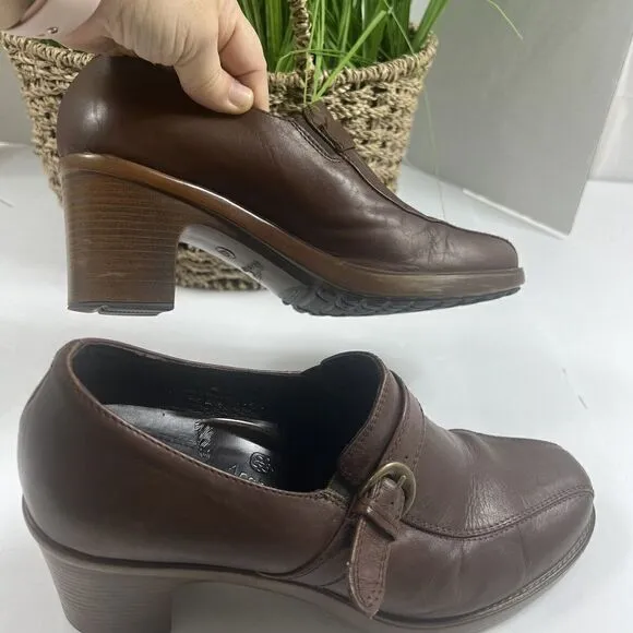 Dansko Women's Brown Leather Dress Shoes Heels Pumps Size 40 US 9.5-10 Booties