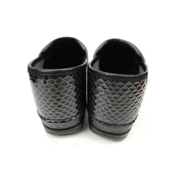 DANSKO XP Clogs Black Snake Print Shoes Nurse Womens EU 41/ US 10.5-11