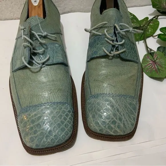 David Eden Lizard Lace-Up Mens Dress Shoes size 11