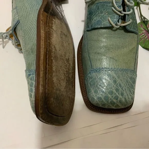 David Eden Lizard Lace-Up Mens Dress Shoes size 11