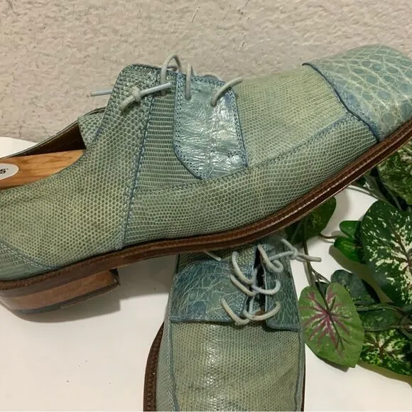 David Eden Lizard Lace-Up Mens Dress Shoes size 11