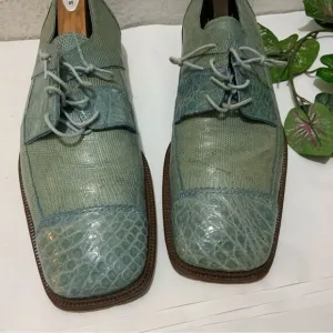 David Eden Lizard Lace-Up Mens Dress Shoes size 11