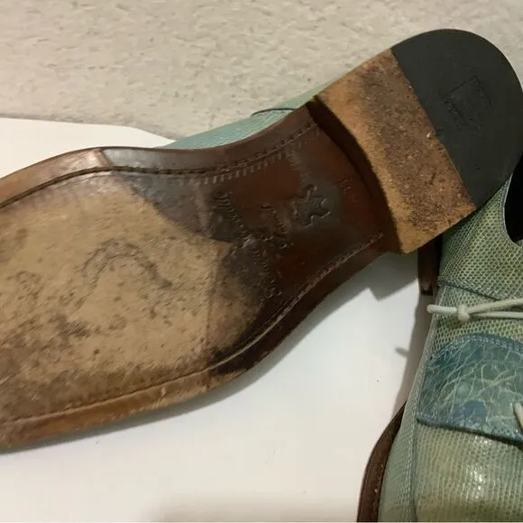 David Eden Lizard Lace-Up Mens Dress Shoes size 11