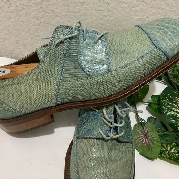 David Eden Lizard Lace-Up Mens Dress Shoes size 11