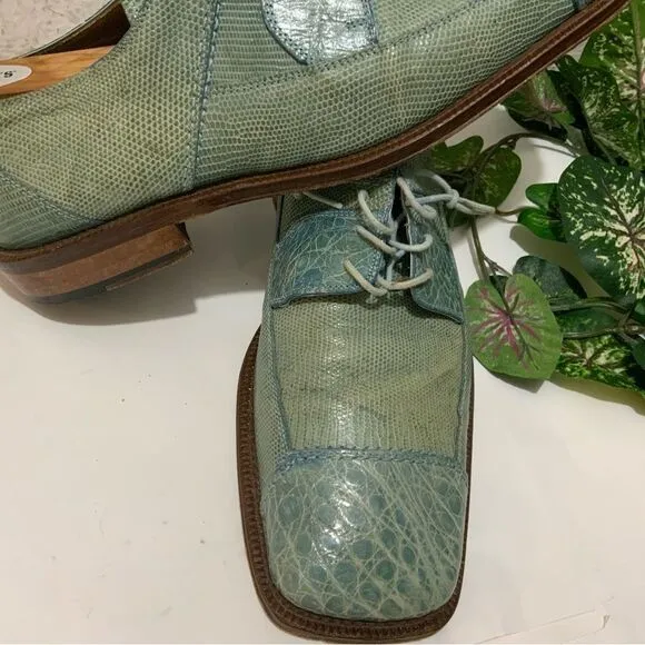 David Eden Lizard Lace-Up Mens Dress Shoes size 11