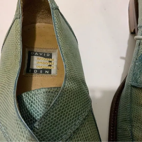David Eden Lizard Lace-Up Mens Dress Shoes size 11