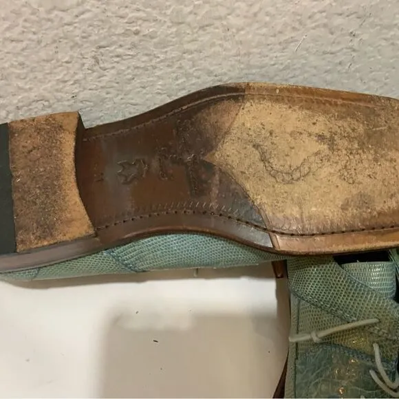 David Eden Lizard Lace-Up Mens Dress Shoes size 11