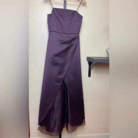 David’s‎ Bridal Plum A-Line JB (junior bride) Dress - Size 14