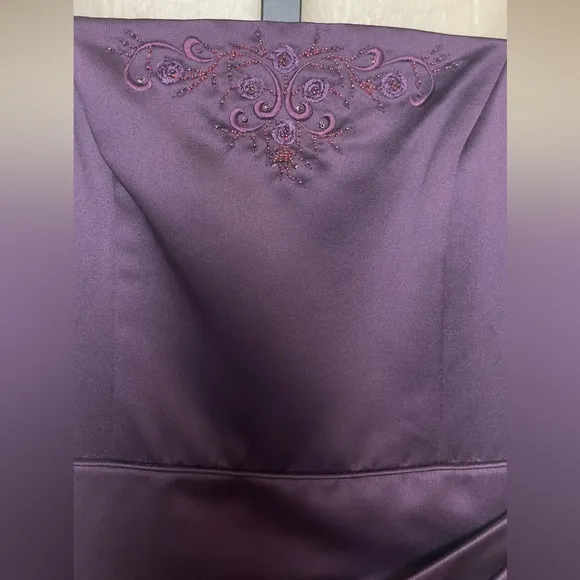 David’s‎ Bridal Plum A-Line JB (junior bride) Dress - Size 14