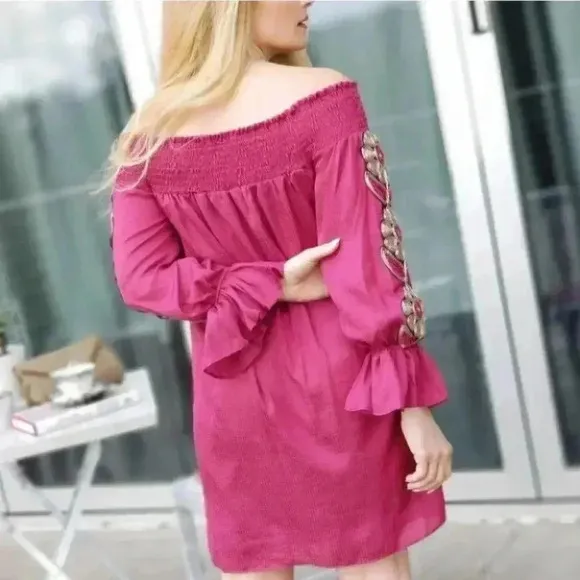 Daylan Off Shoulder Elegant Tunic Dress