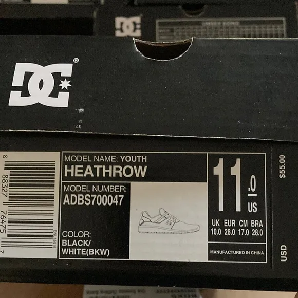 DC Shoes, Heathrow, Black/White