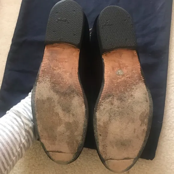 [Del Toro] black velvet shoes with bow tie