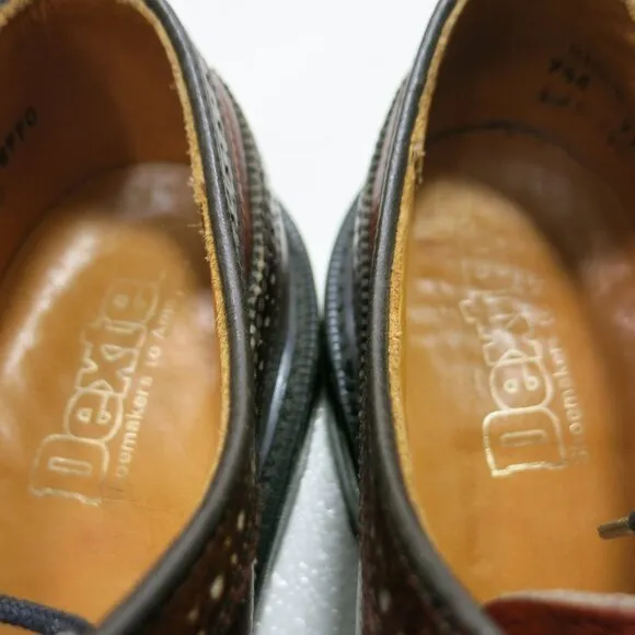 Dexter Pebble Grained Long Wingtip Dress Oxfords Footwear Men's Shoes Sz 9.5 E