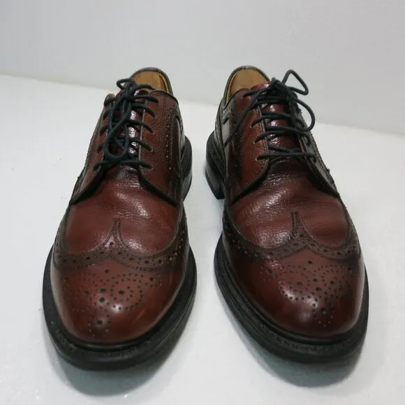 Dexter Pebble Grained Long Wingtip Dress Oxfords Footwear Men's Shoes Sz 9.5 E