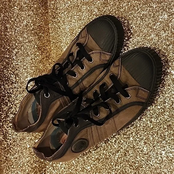 DIESEL MEN'S SHOES SIZE 10.5  ,BROWN/BLACK ,PRE-OWNED