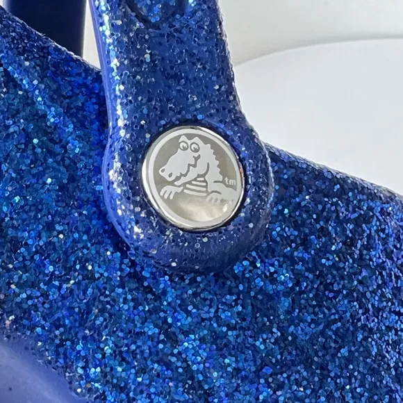 Disney Crocs Sorcerer Mickey Mouse Make a Wish Blue Glitter Clogs Shoes Size 7