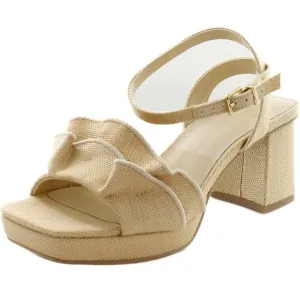 Dolce Vita Cheer Elegant Beige Block Heel Sandals sz 9.5 nwob