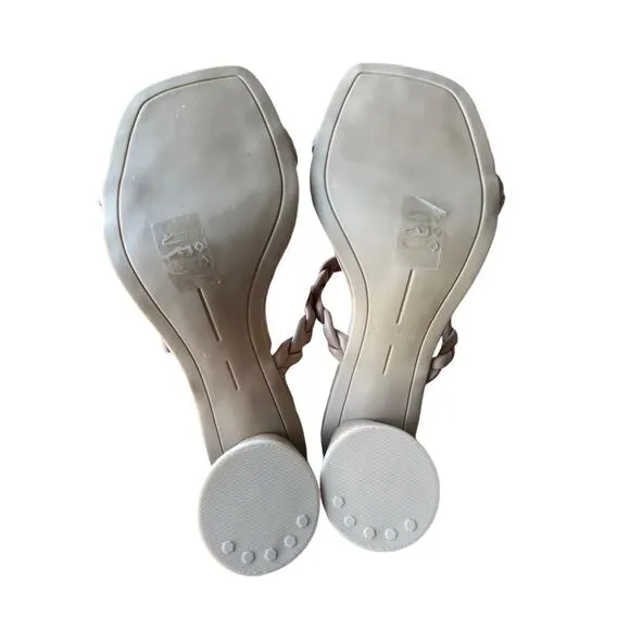 Dolce Vita Naira Woven Sandals Size 9 Cafe Stella Tan Stacked Heels NWT NIB