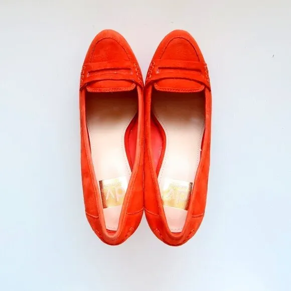 Dolce Vita Orange Suede Leather Platform Stiletto Heels / Pumps / Dress Shoes