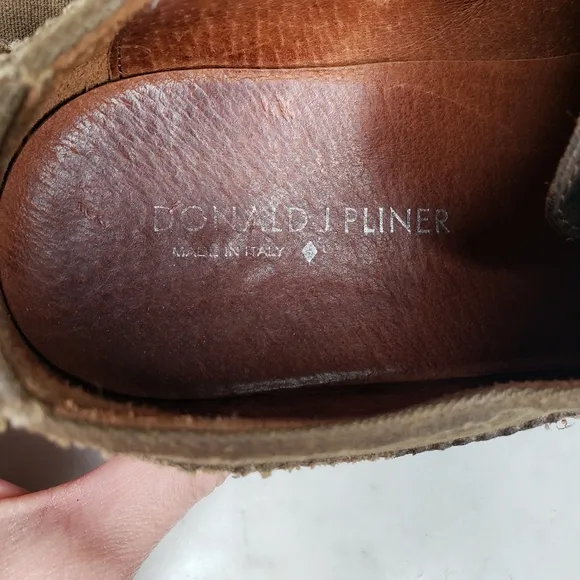 Donald j pilner oxford mens dress shoes brown made in Italy size 8.5