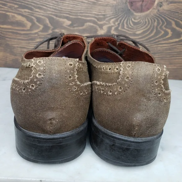 Donald j pilner oxford mens dress shoes brown made in Italy size 8.5