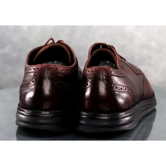 Donald J PLiner EVEB-SXSX Men's Wingtip Dress Shoes Size 9.5 EU 9 Leather Cognac