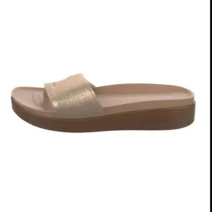 Donald J. Pliner FIFI Gold Slide Sandals Size 9.5
