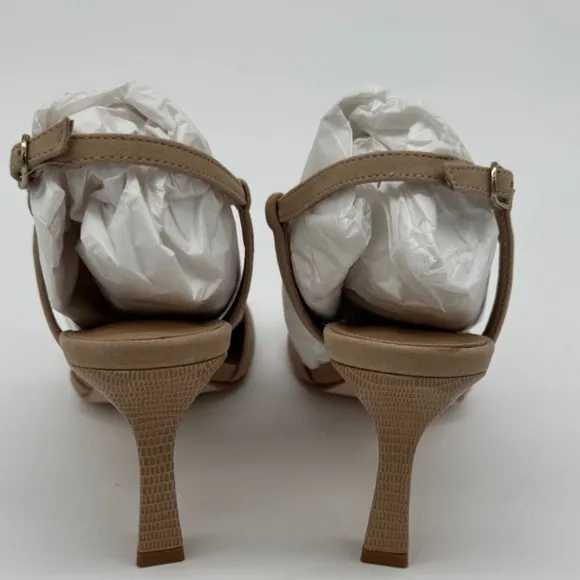 Donald Pliner Floral T-Strap Heels Square Toe‎ Occasion Sandals