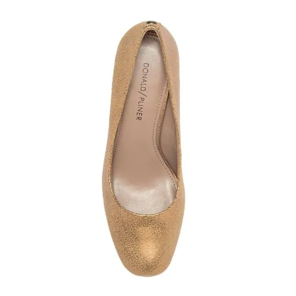 Donald Pliner NEW Parris Metallic Gold Bronze  Sparkle Pumps Shoes 9