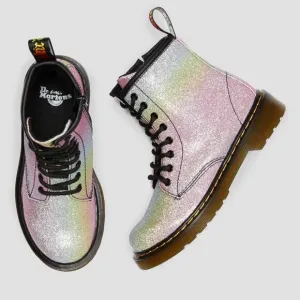 Dr. Martens 1460 Junior Kids Pastel Rainbow Glitter Lace up Boots Size 3
