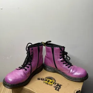 Dr Martens 1460 pink Glitter Combat Boots Y2K 90s Size 5