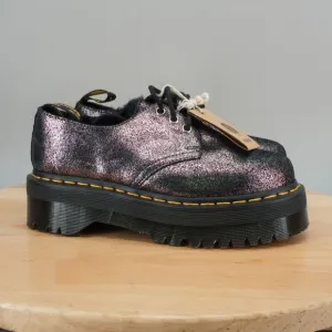 Dr Martens 1461 Quad FL Womens Size 7 Lace Platform Oxford Glitter Fur Lined NEW