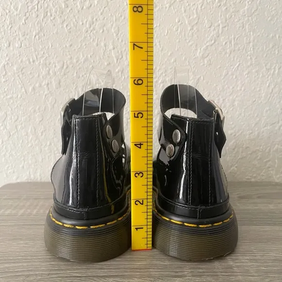 Dr. Martens AirWair Clarissa Leather Ankle Strap Black Sandals Size 6