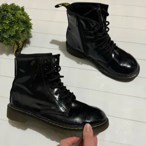Dr Martens Black Glitter Sparkle Lace Up Combat Boots Women’s Size 5