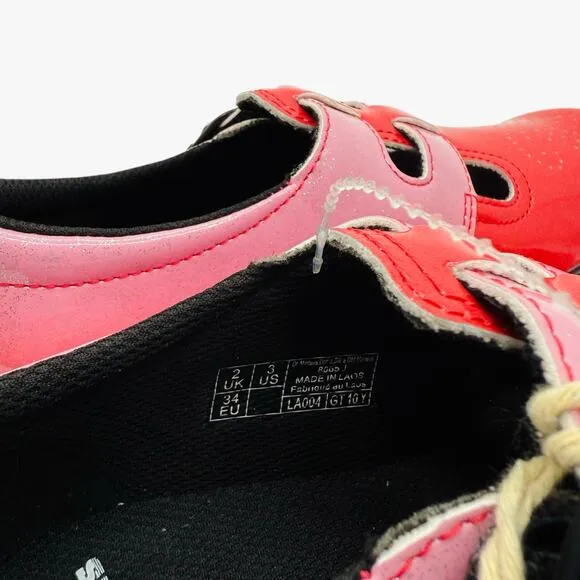 Dr. Martens Girl's 8065 Pink Gradient Glitter Mary Jane Shoes New Size 3