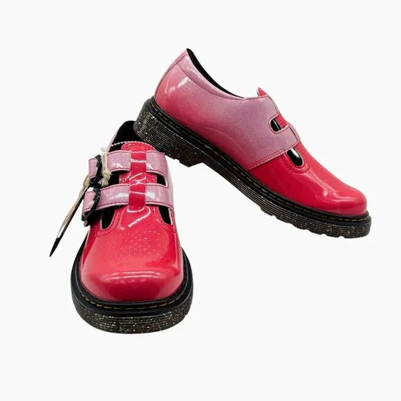 Dr. Martens Girl's 8065 Pink Gradient Glitter Mary Jane Shoes New Size 3