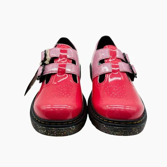 Dr. Martens Girl's 8065 Pink Gradient Glitter Mary Jane Shoes New Size 3
