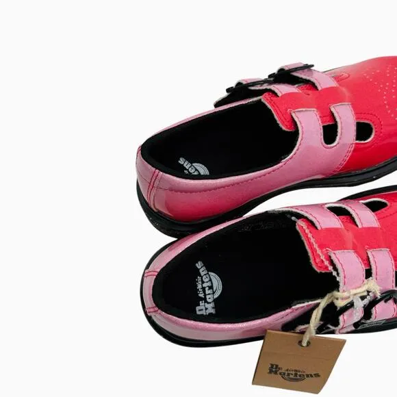 Dr. Martens Girl's 8065 Pink Gradient Glitter Mary Jane Shoes New Size 3