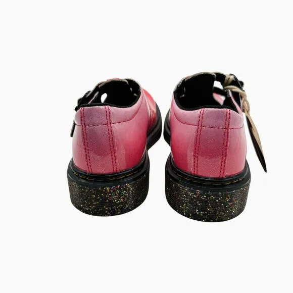 Dr. Martens Girl's 8065 Pink Gradient Glitter Mary Jane Shoes New Size 3