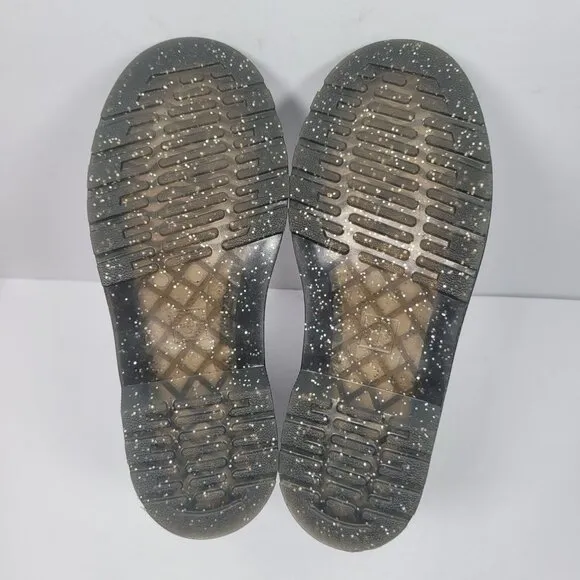 Dr. Martens Junior 1460 Glitter Star Patent Lace Up Black Boots US Size 6