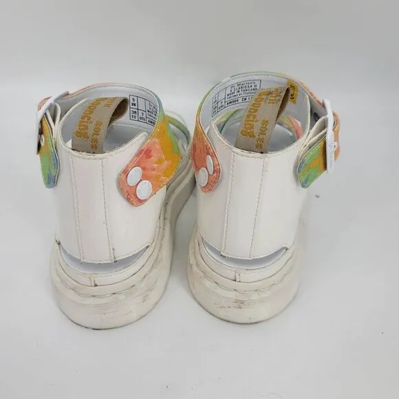 Dr. Martens Women's Clarissa Vegan Tie Dye Sandals Ankle Strap US Size 7 UK Sz 5