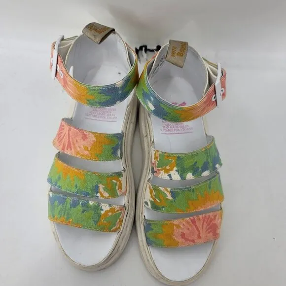 Dr. Martens Women's Clarissa Vegan Tie Dye Sandals Ankle Strap US Size 7 UK Sz 5