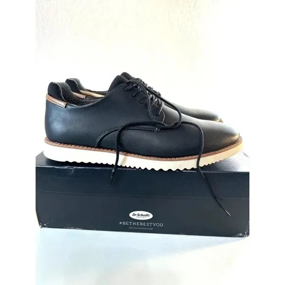 DR Scholl’s Shoes Mens Size 8.5 M Black Oxford Tie Shoes Sync New in Box
