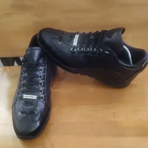 DSquared2 551 triple black trainers size 46 made in Italy