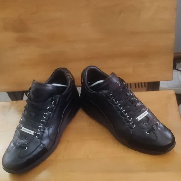 DSquared2 551 triple black trainers size 46 made in Italy