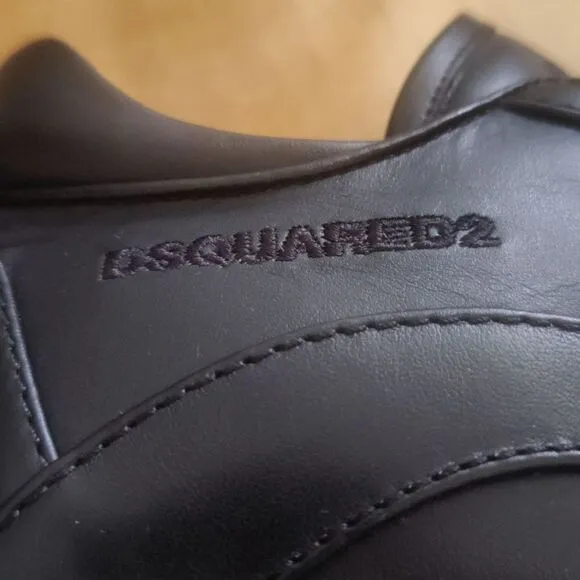 DSquared2 551 triple black trainers size 46 made in Italy