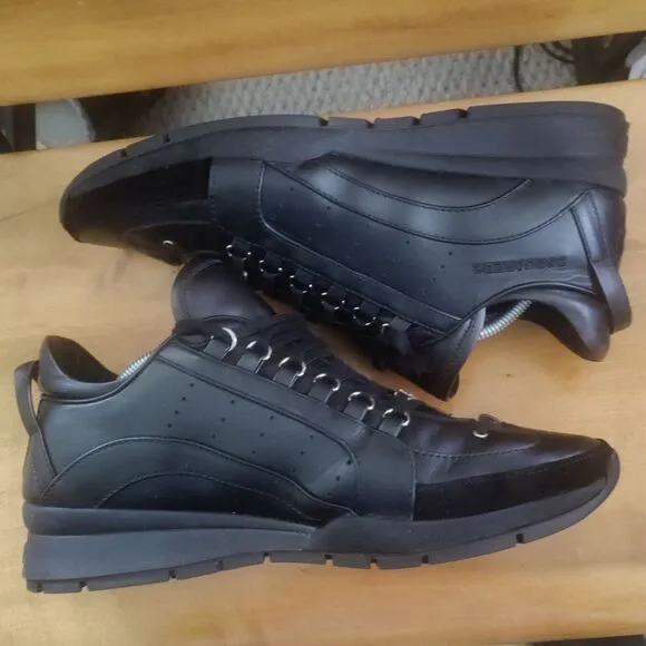 DSquared2 551 triple black trainers size 46 made in Italy