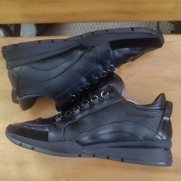 DSquared2 551 triple black trainers size 46 made in Italy
