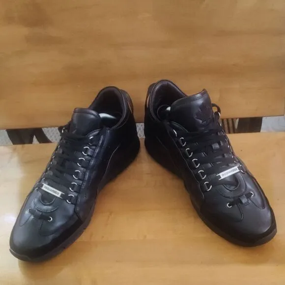 DSquared2 551 triple black trainers size 46 made in Italy