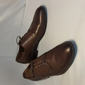 Dunross &amp; Sons Brown Leather Oxford Dress Shoes